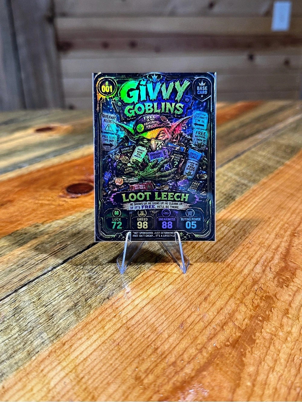 Givvy Goblins Loot Leech Trading Card 001
